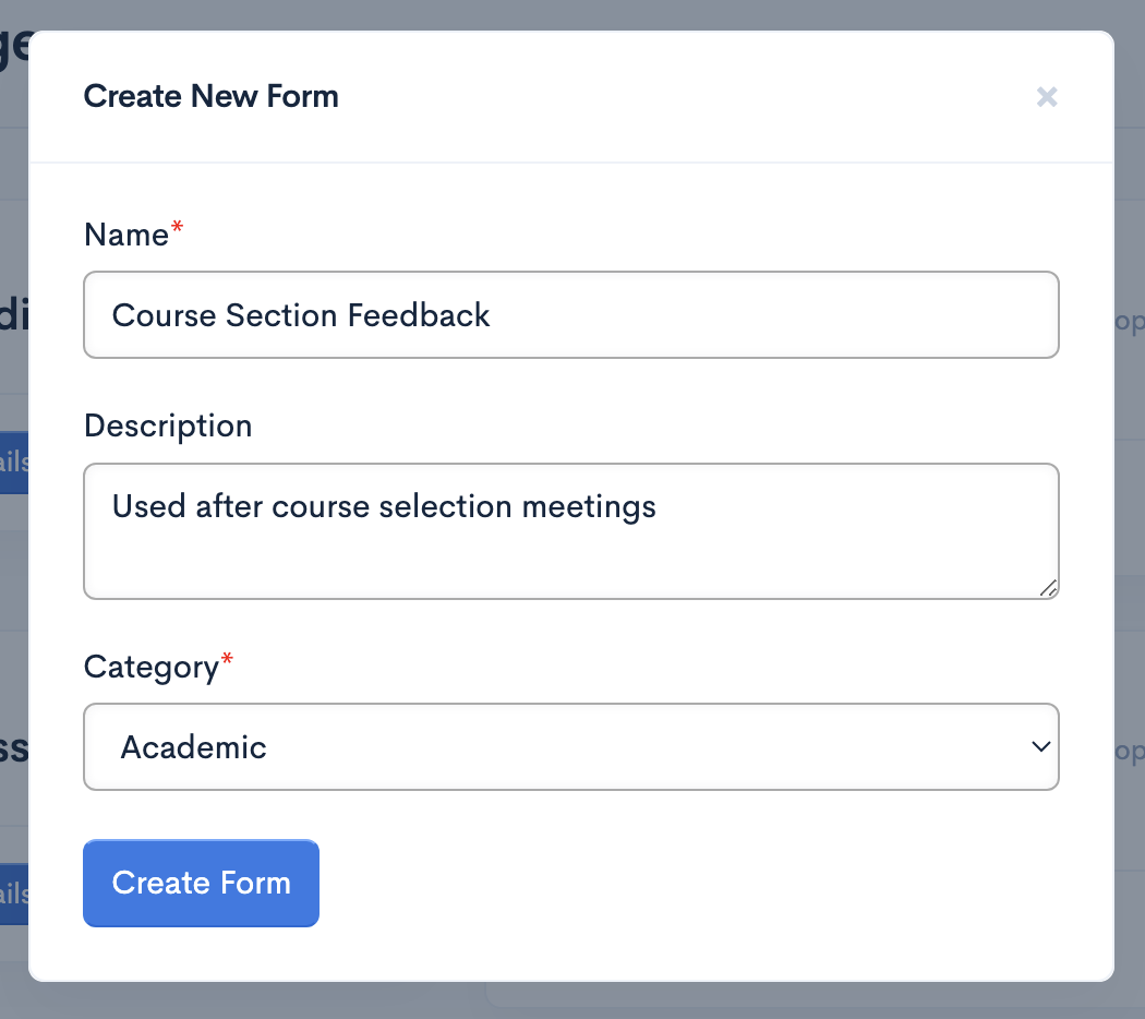 Create a Form