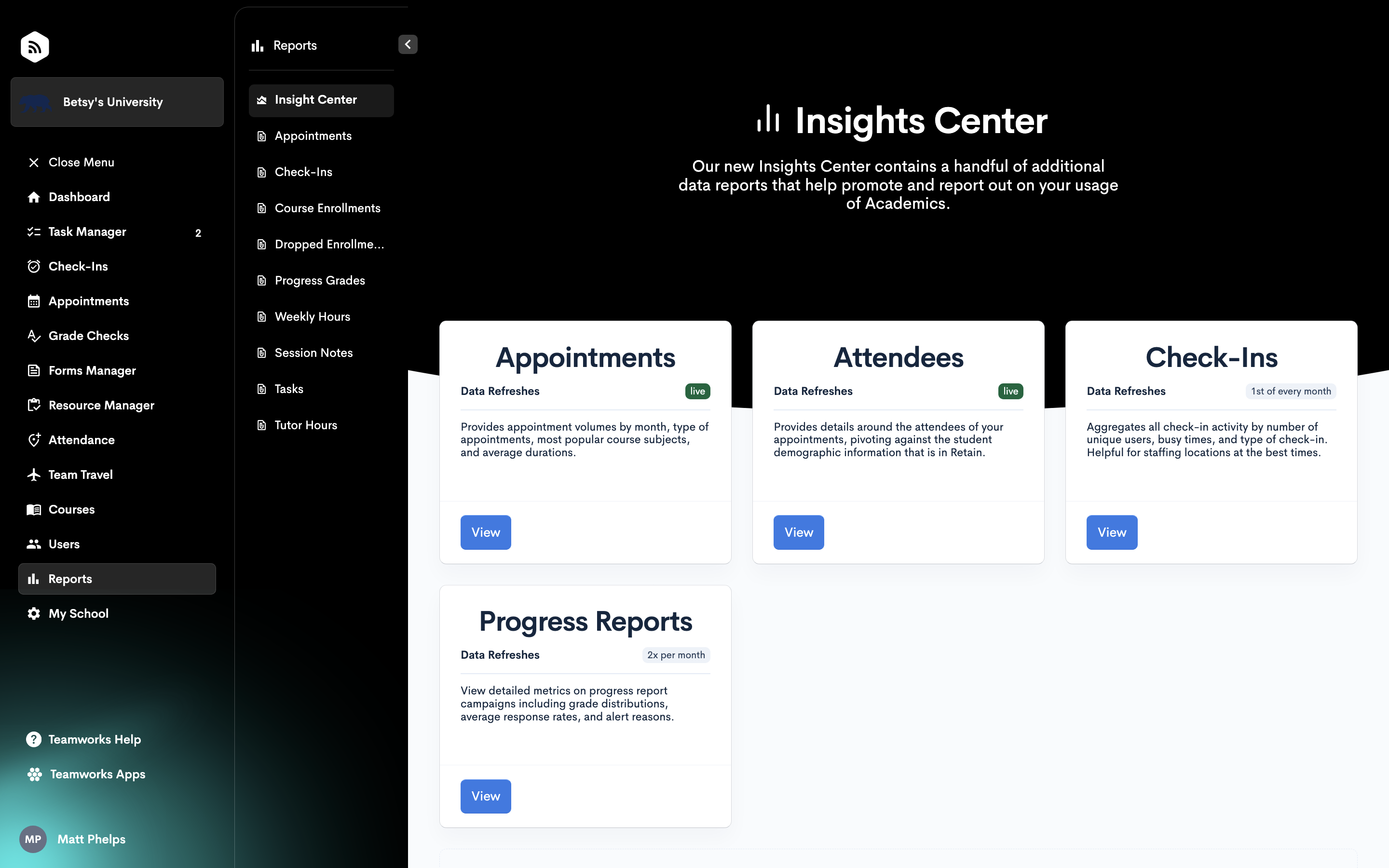 Navigate the Insight Center