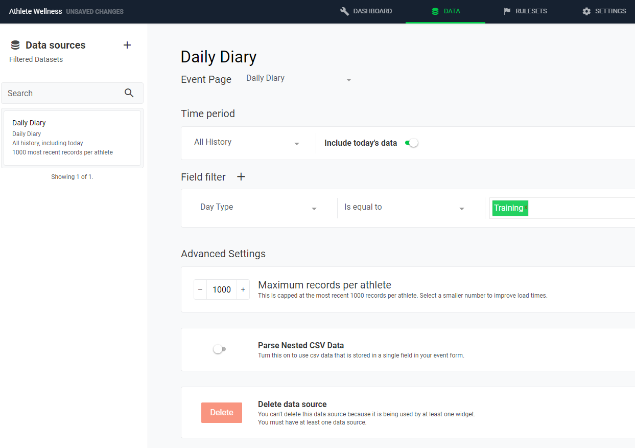 Manage Data Sources in a Dashboard | AMS Help Center