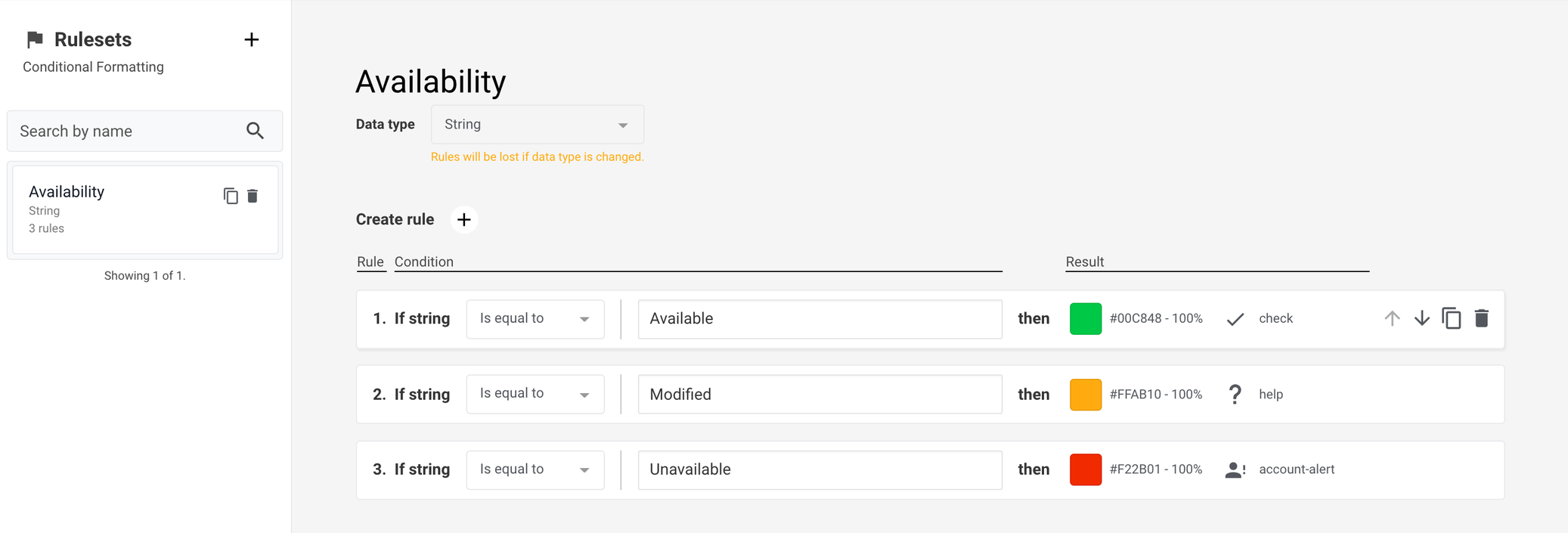 Rulesets and Conditional Formatting in Dashboards | AMS Help Center