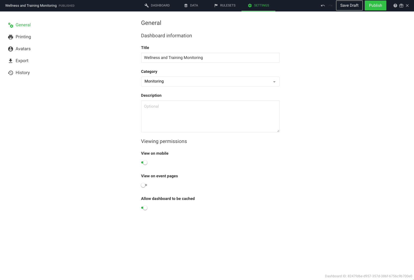 Edit the Dashboard Settings | AMS Help Center