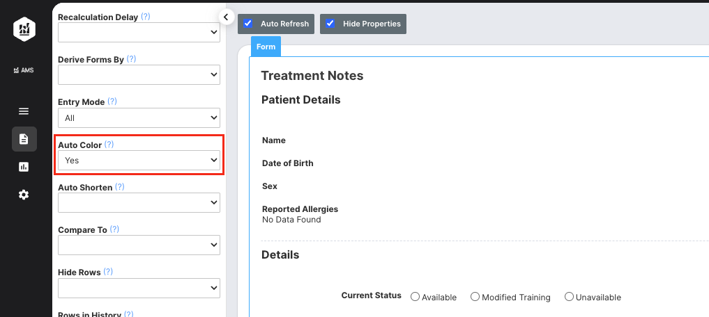 Enable Performance Standards In An Event Form Ams Help Center