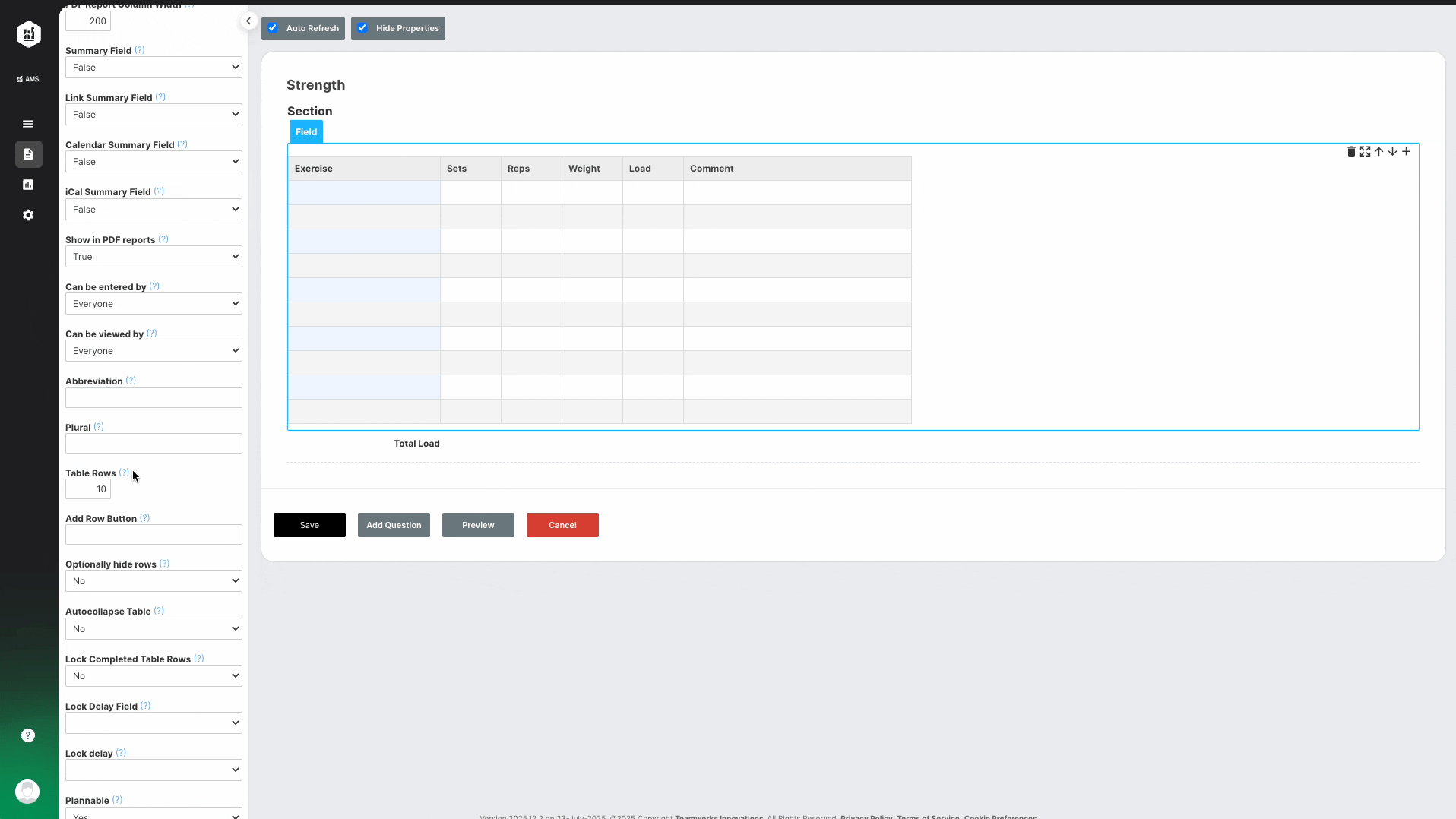 Add a Table to a Form | AMS Help Center