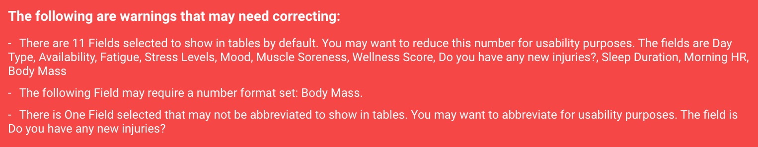 Warning Messages in Forms | AMS Help Center