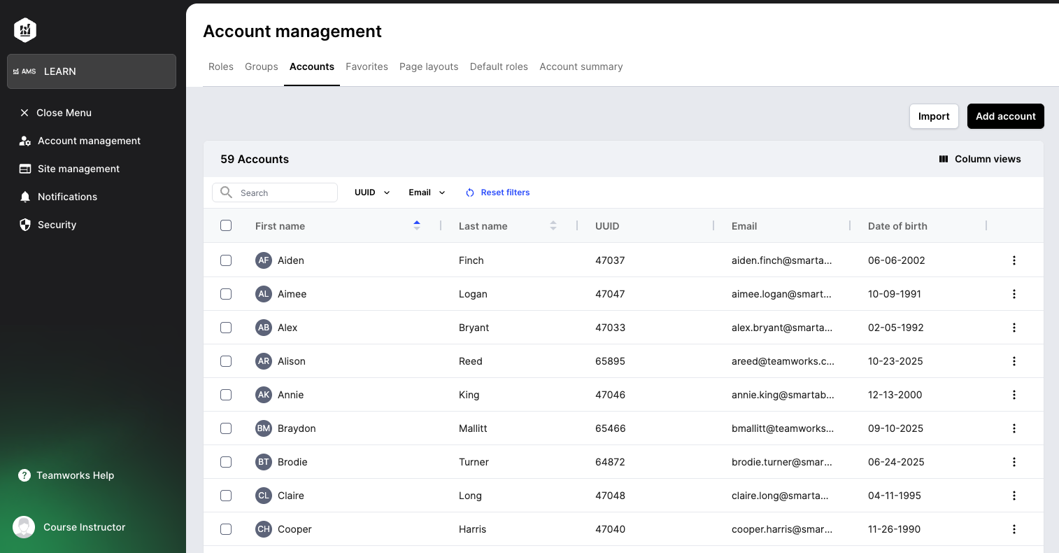 Edit a User Account | AMS Help Center
