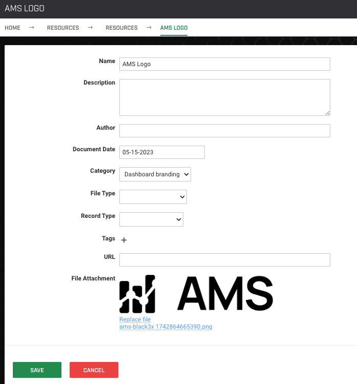 My Resources Tool | AMS Help Center