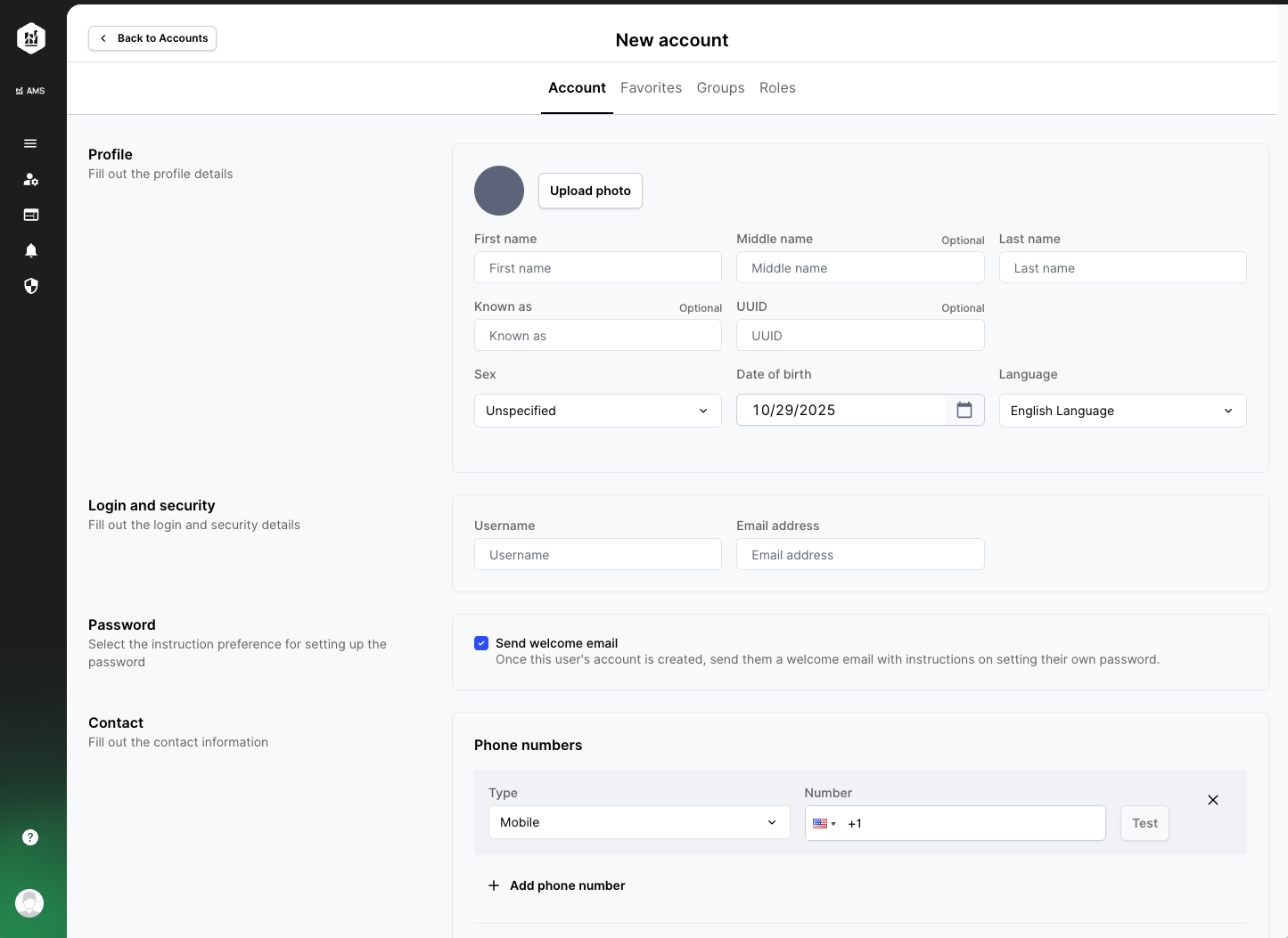 Onboard Users to AMS | AMS Help Center