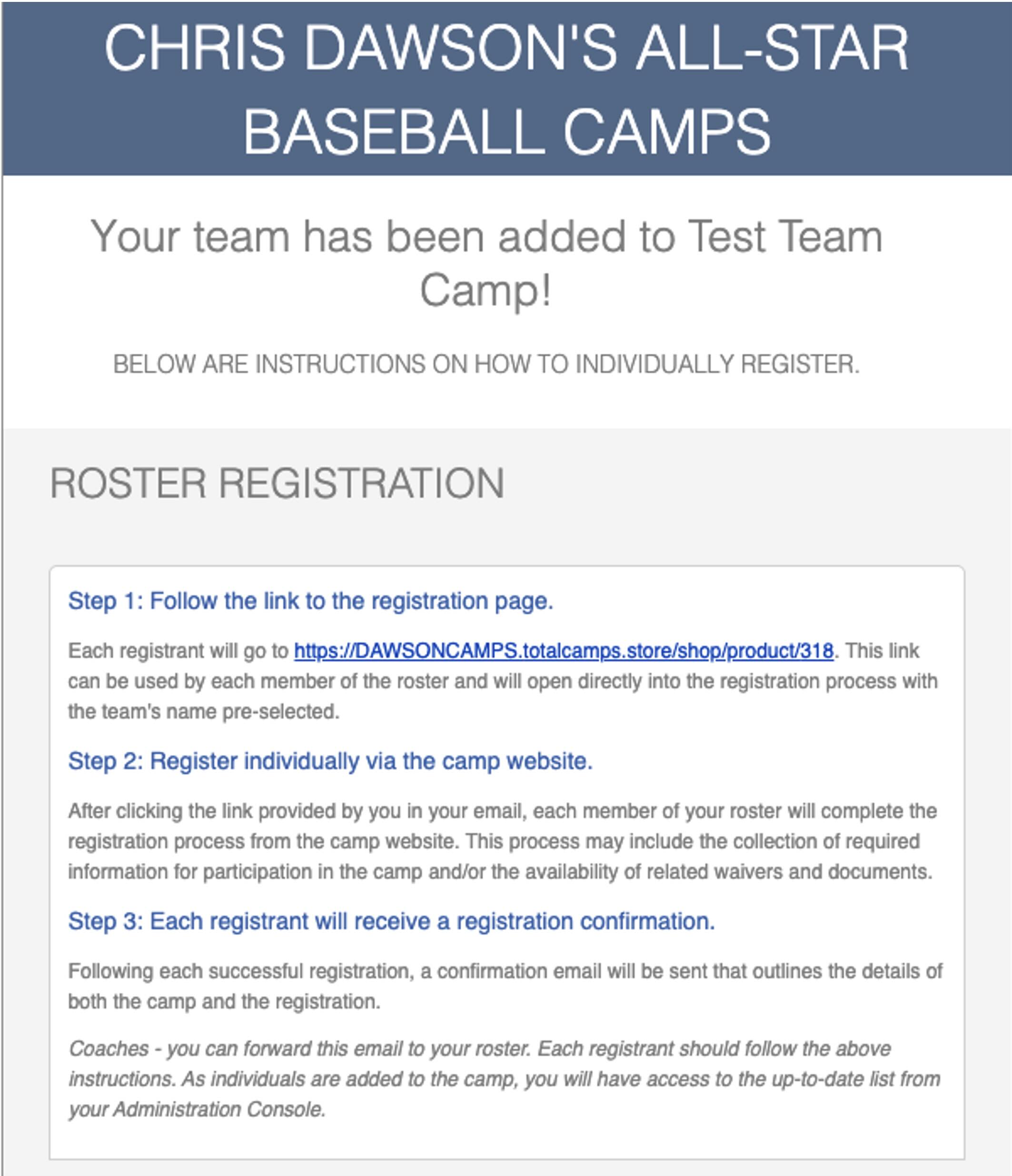 Create a Team Event