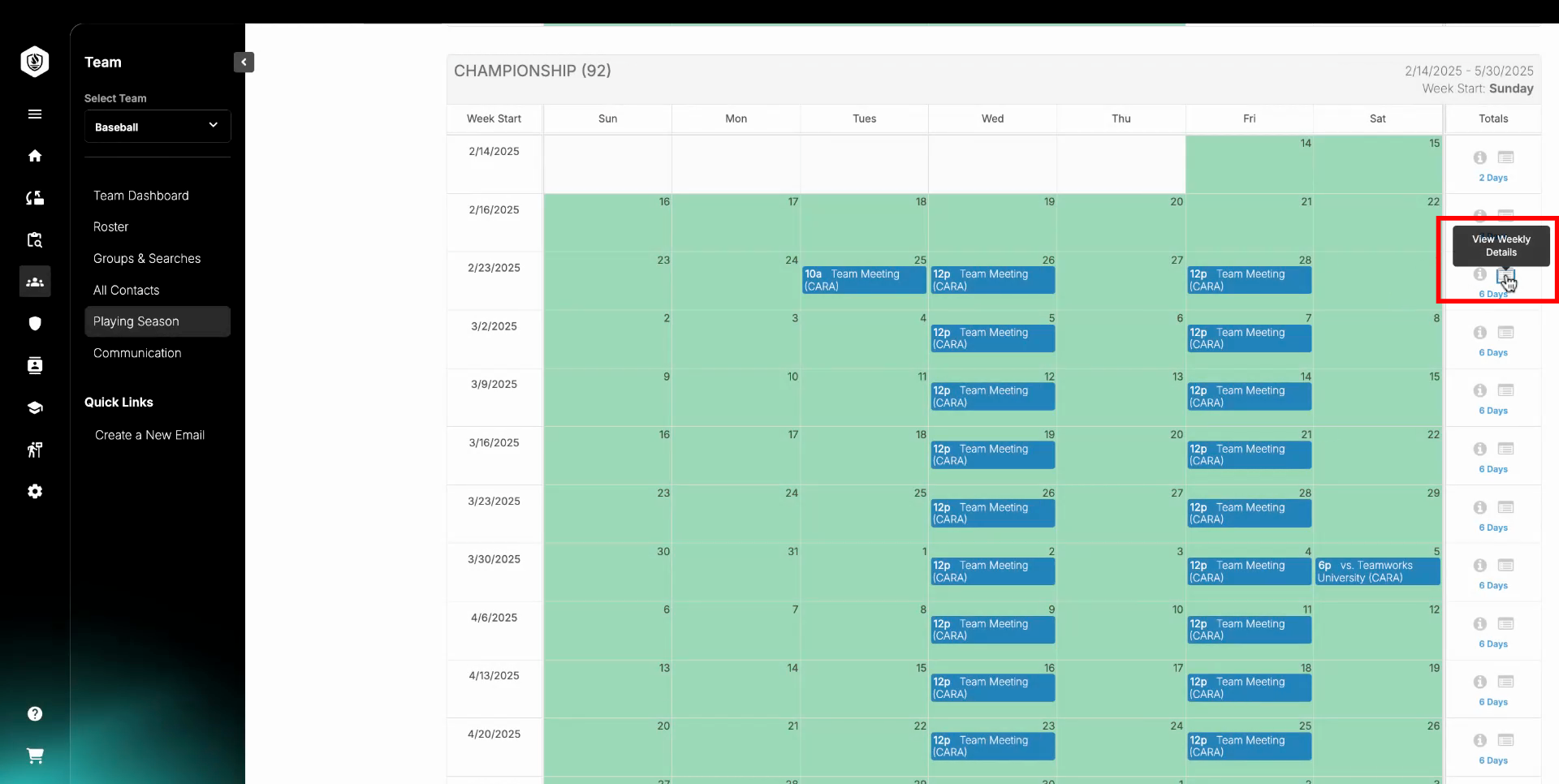 Submit CARA Events for Certification
