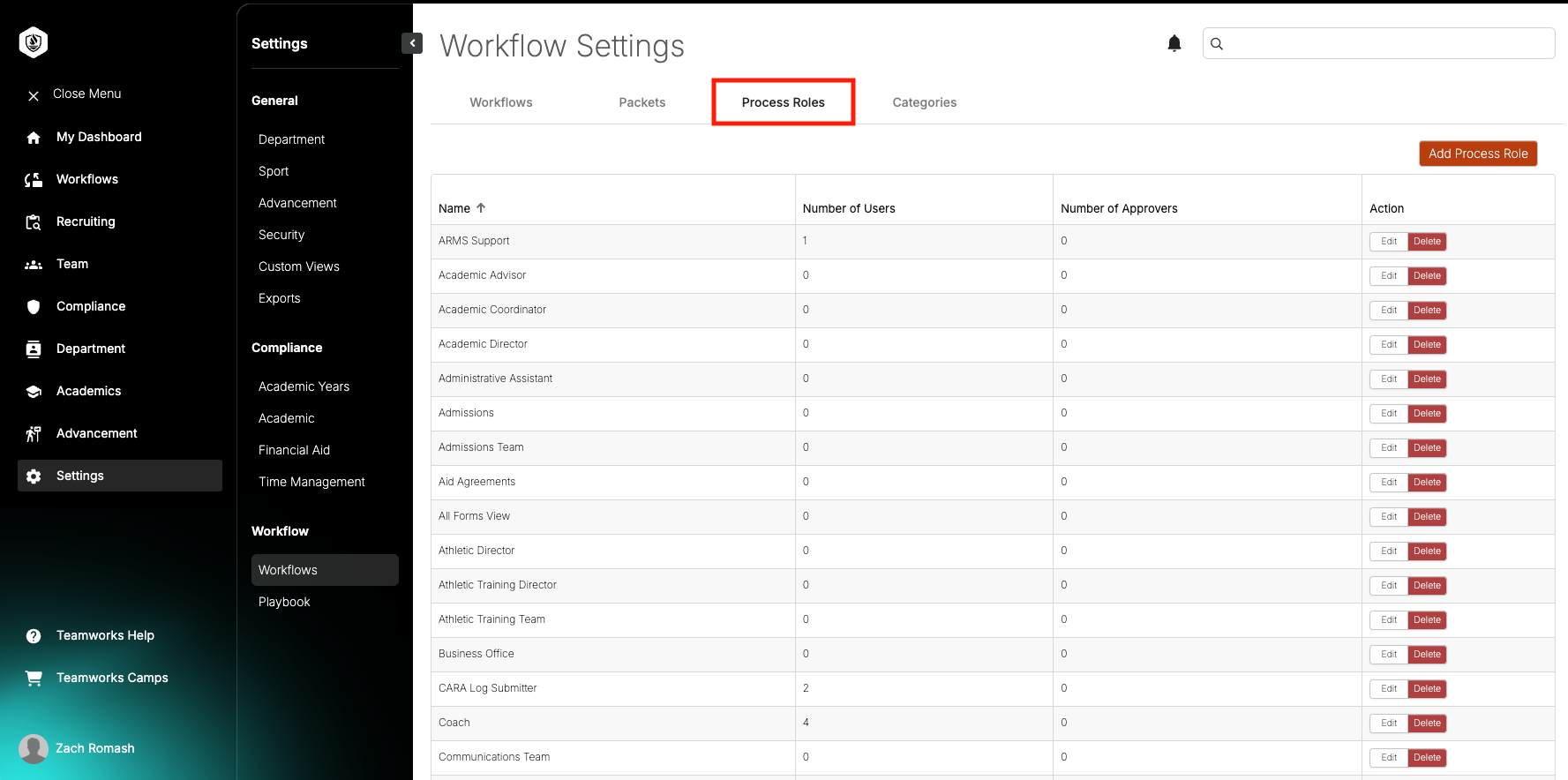 Workflow Settings