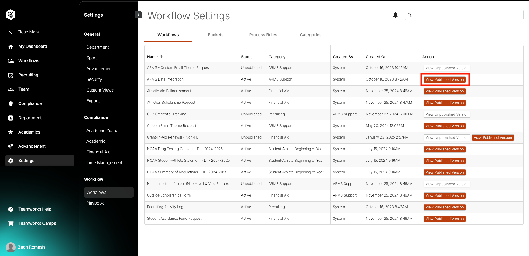 Preview, Publish and Disable a Workflow