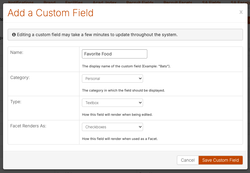 Custom Fields