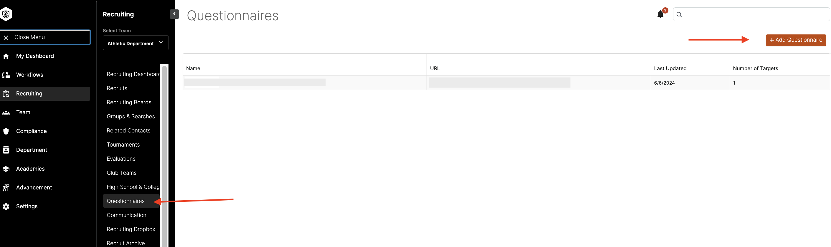 Create and Manage Questionnaires