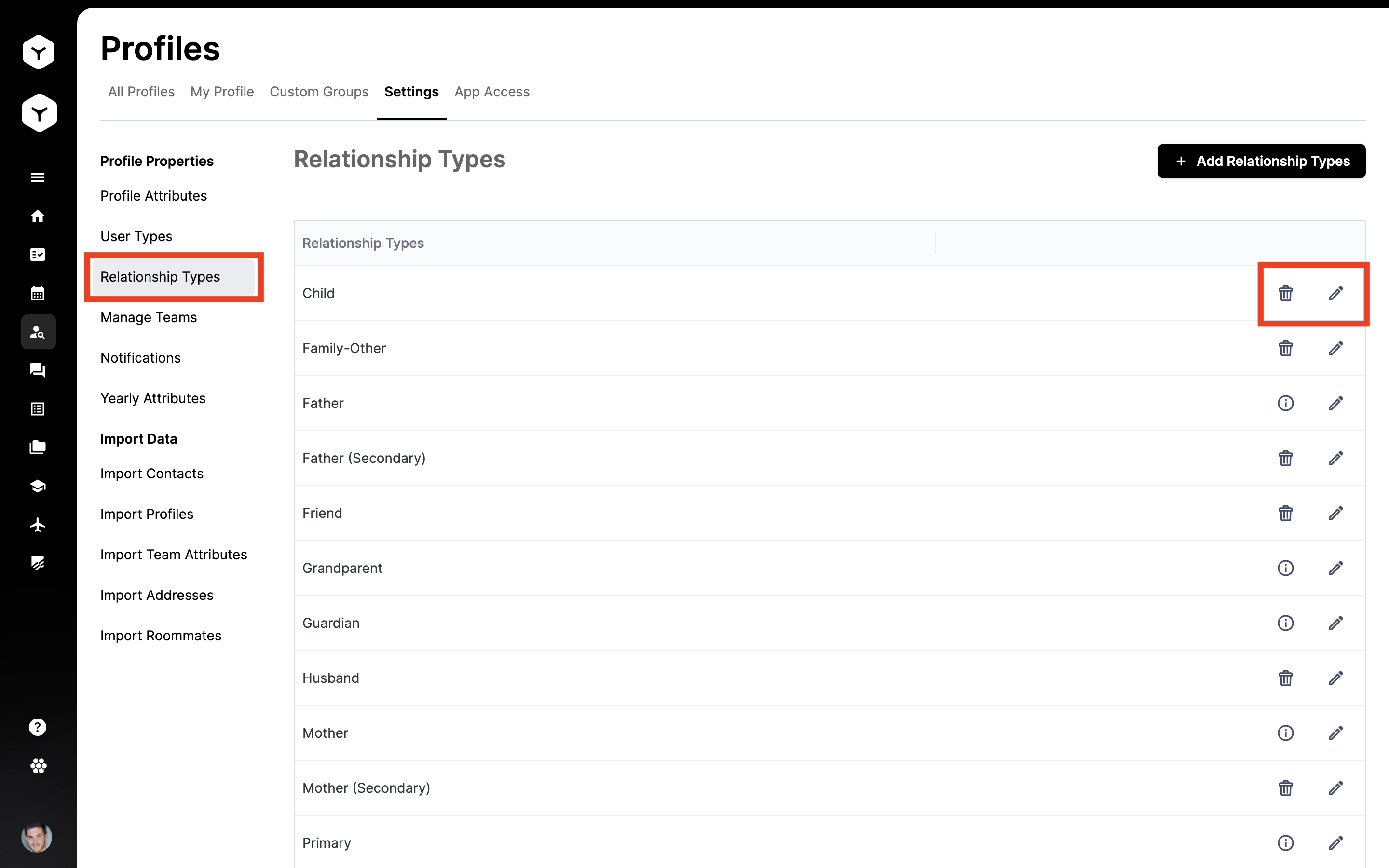 Relationship Types