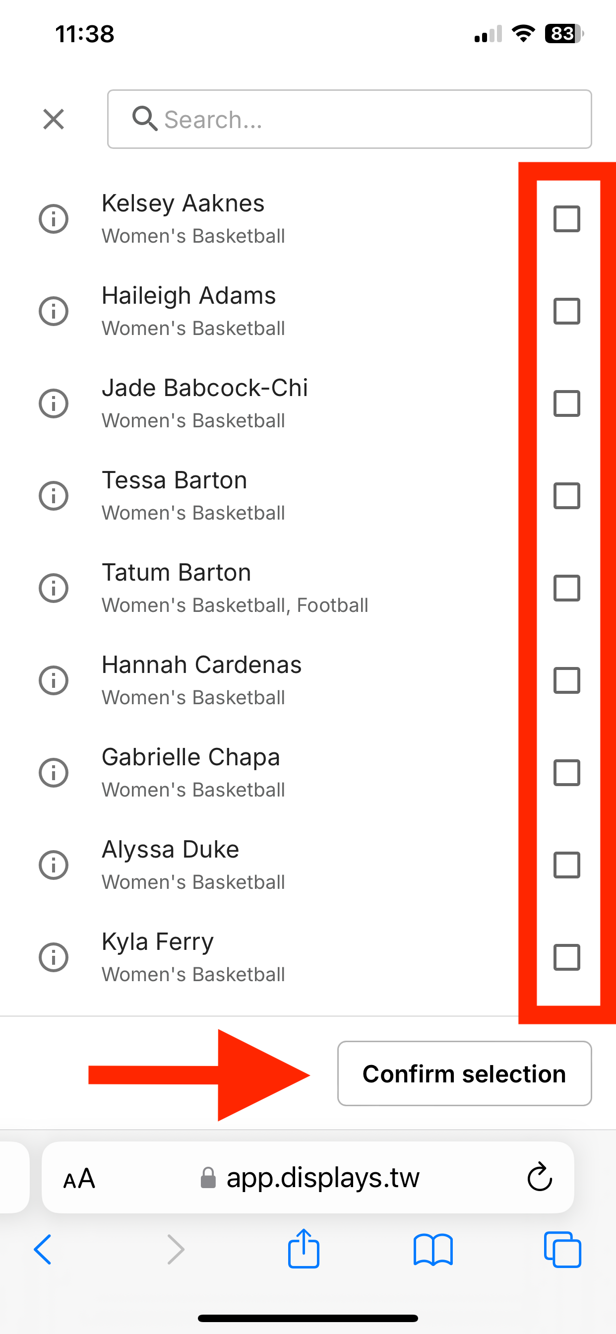 Organization Settings for Displays