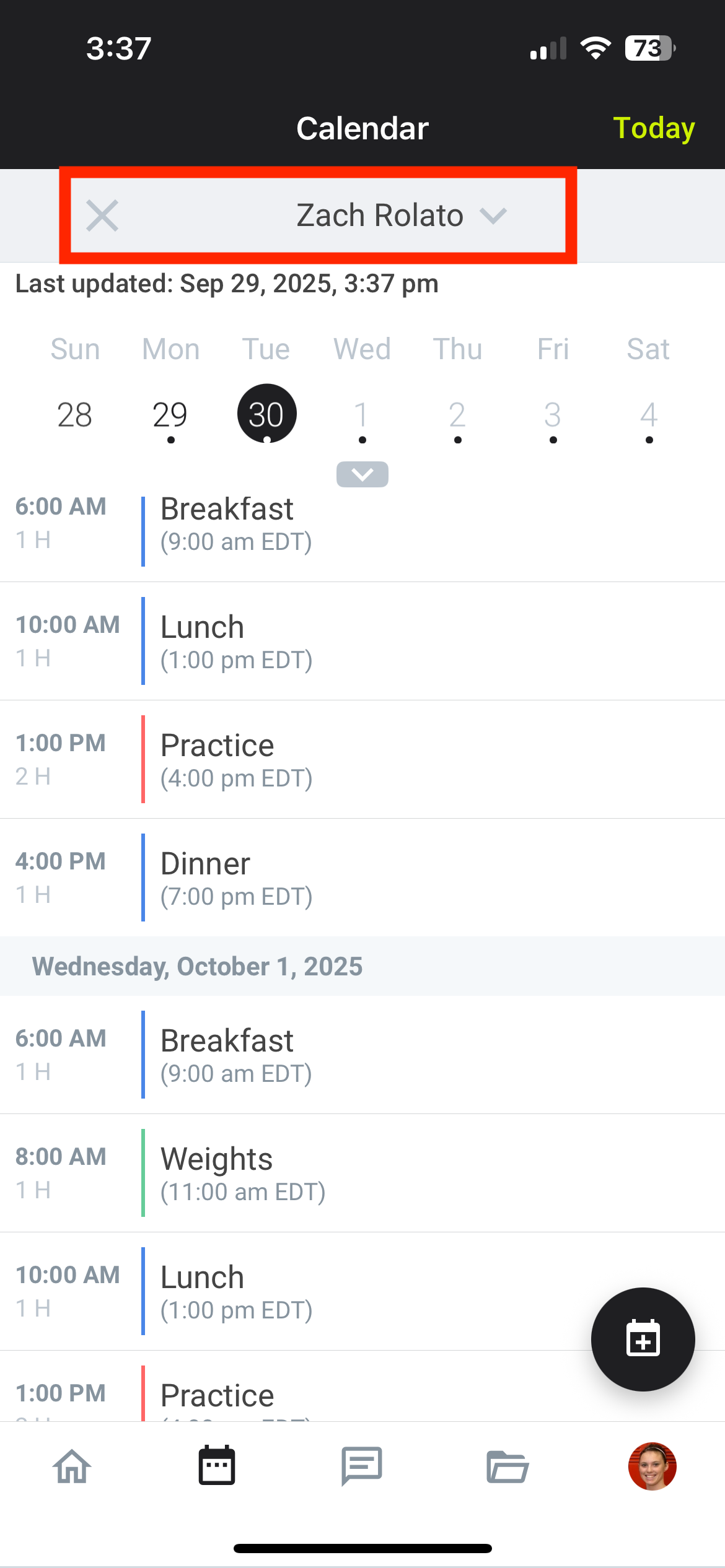 Calendar Events