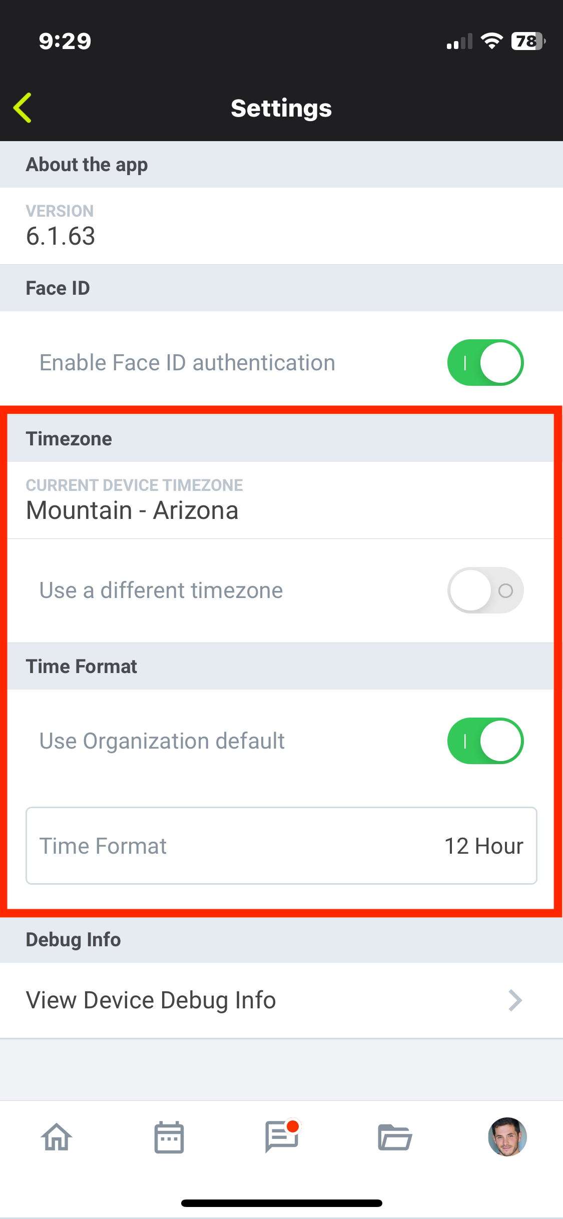 Configure Time Format