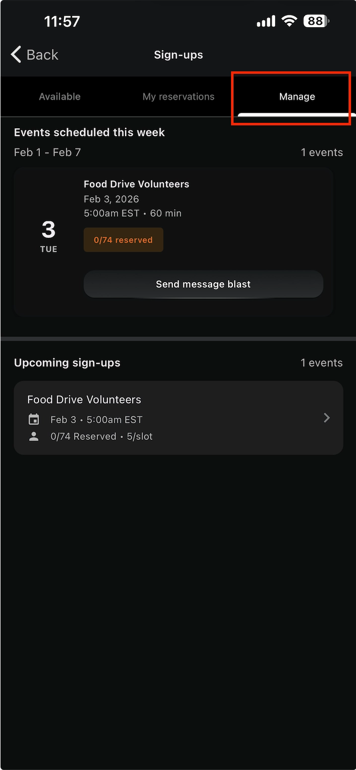 Calendar Sign-Ups