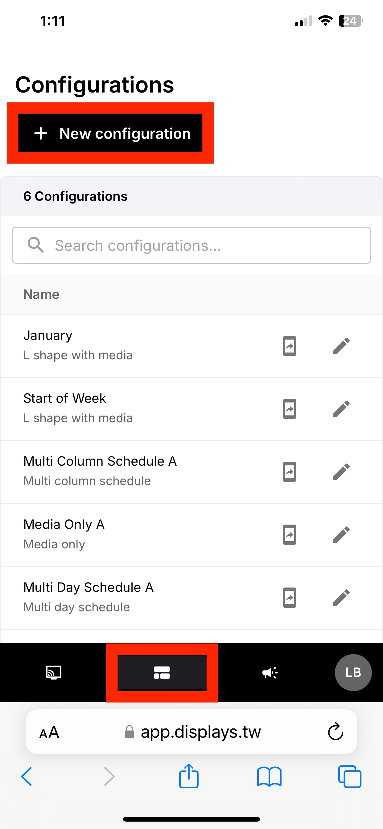 Configure a Display