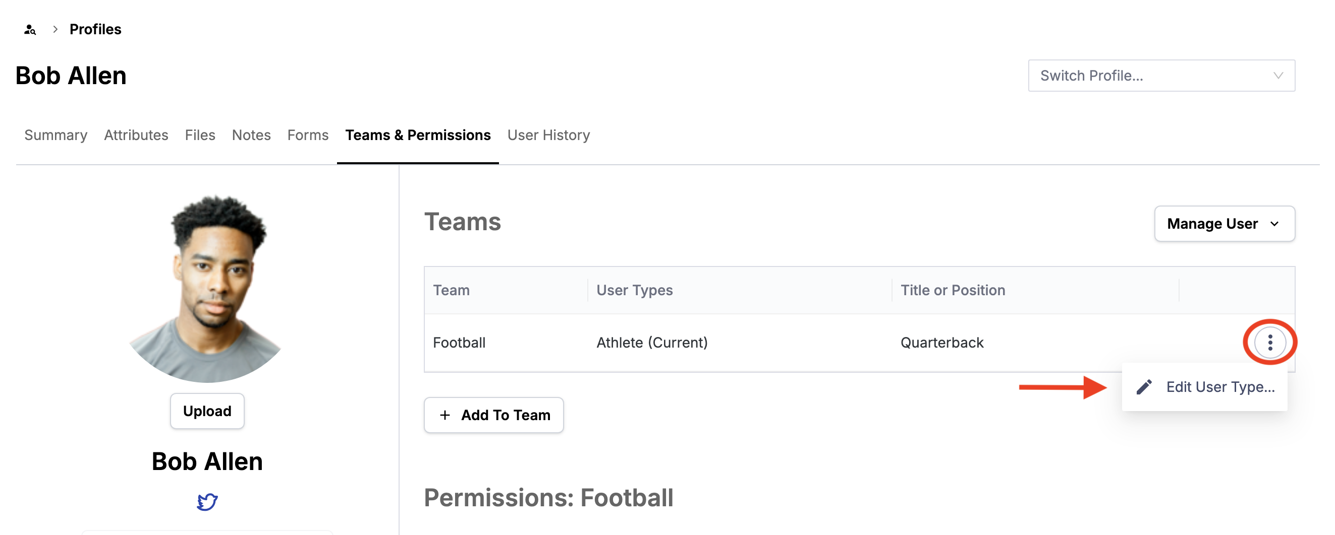 Manage User Types, Teams, and Permissions