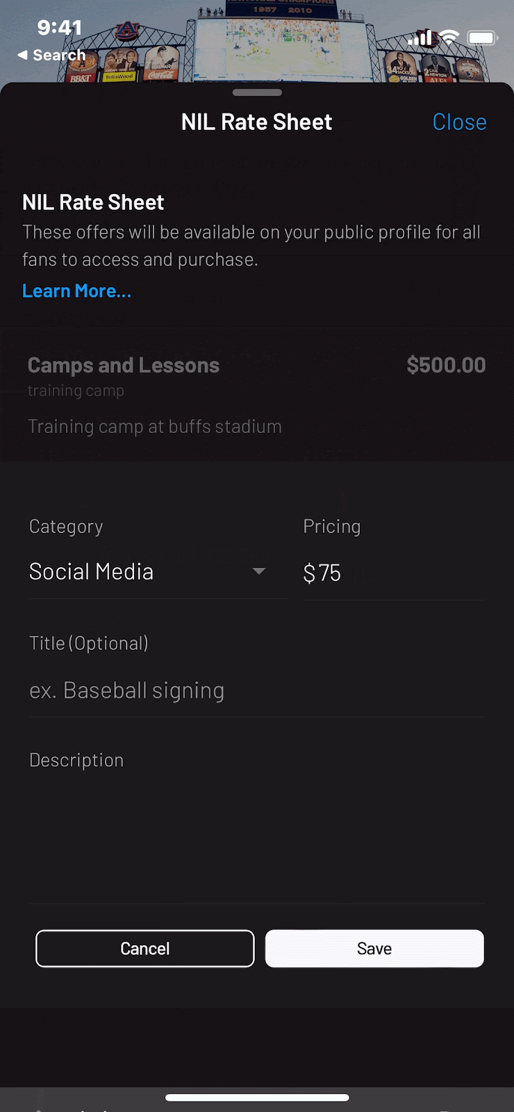 Influencer Rate Sheets