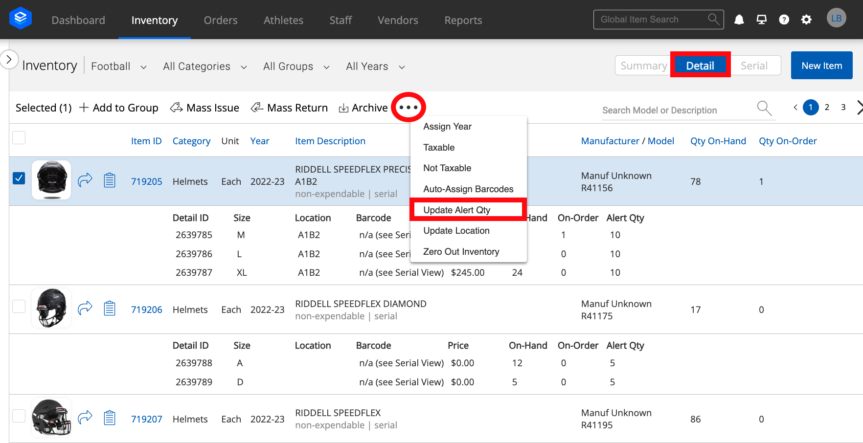 Low Inventory Email Notifications