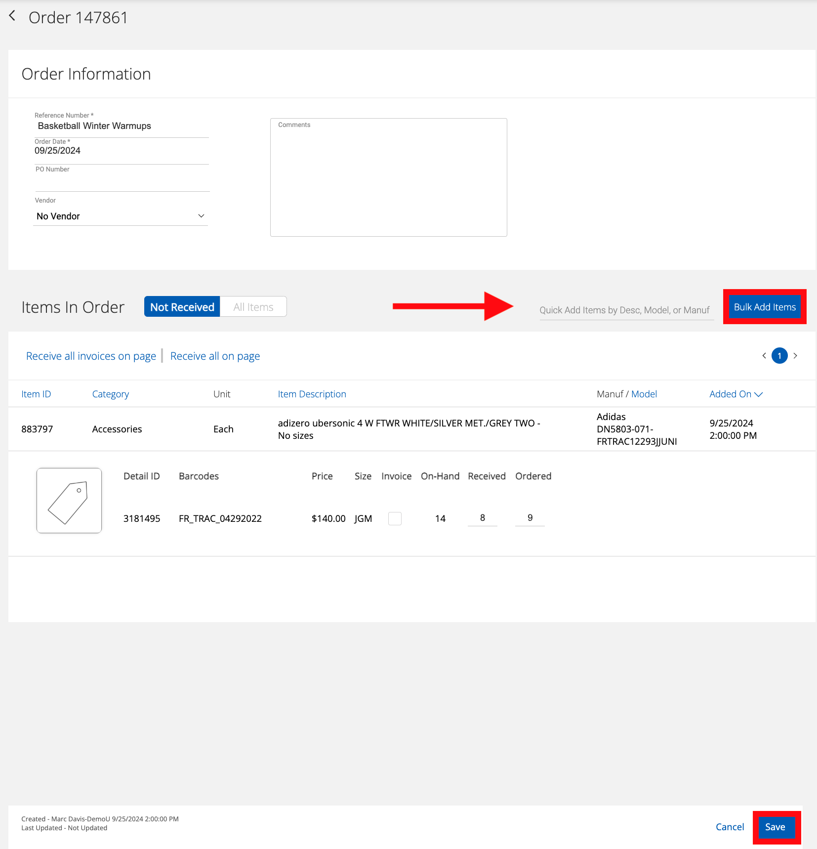 Manage Orders