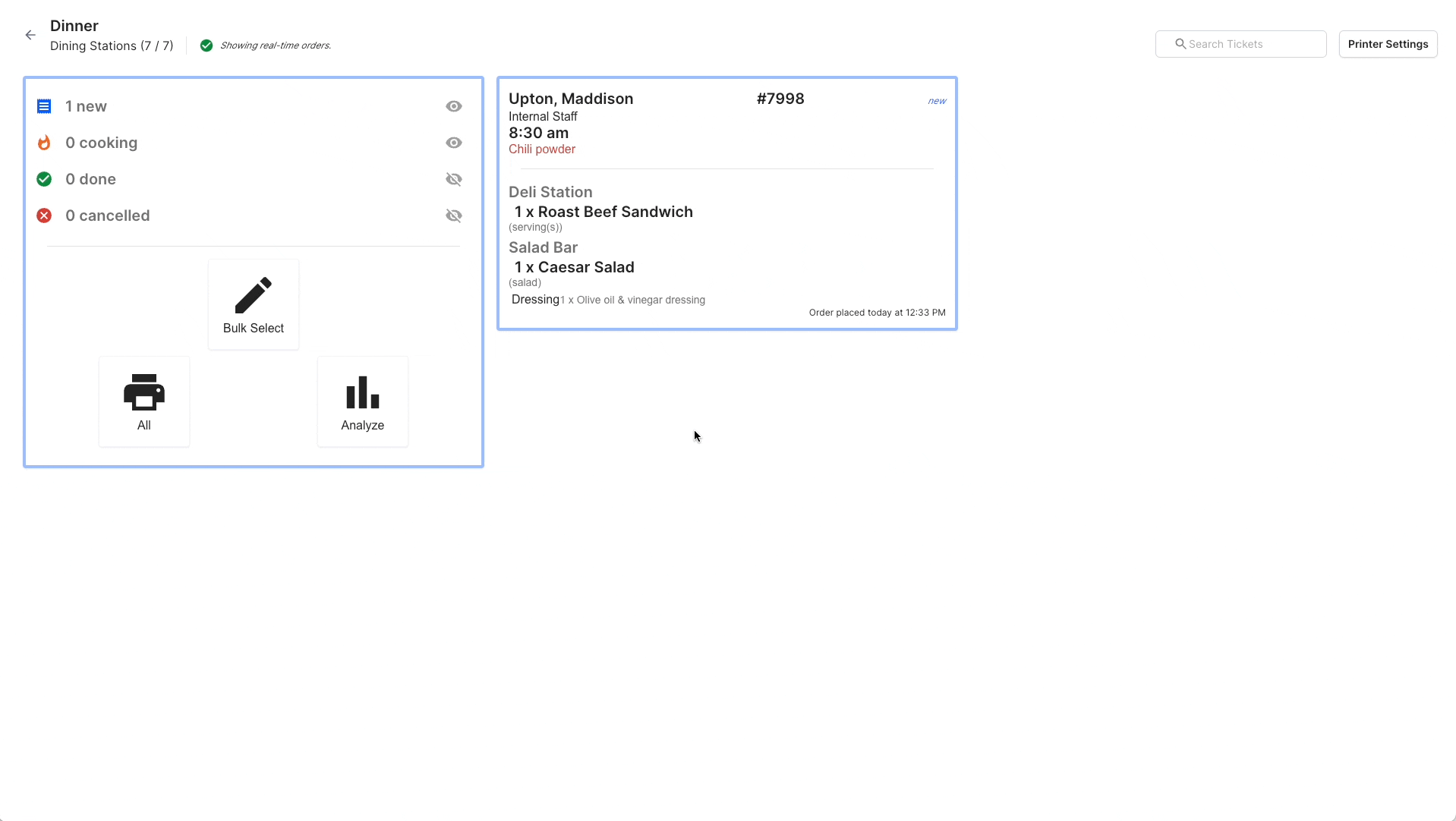 Manage Orders in the Kitchen Display System (KDS)