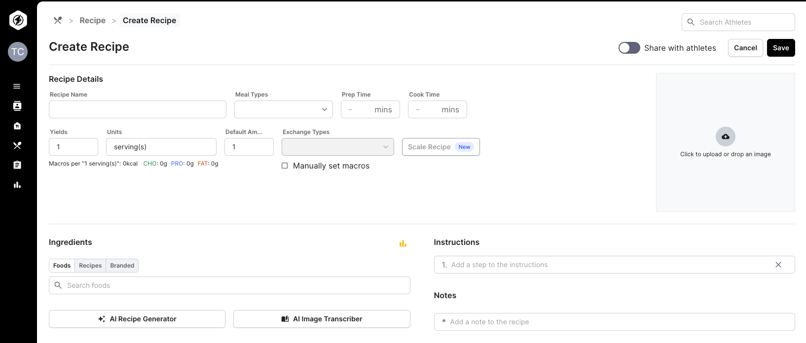 Create and Manage Recipes