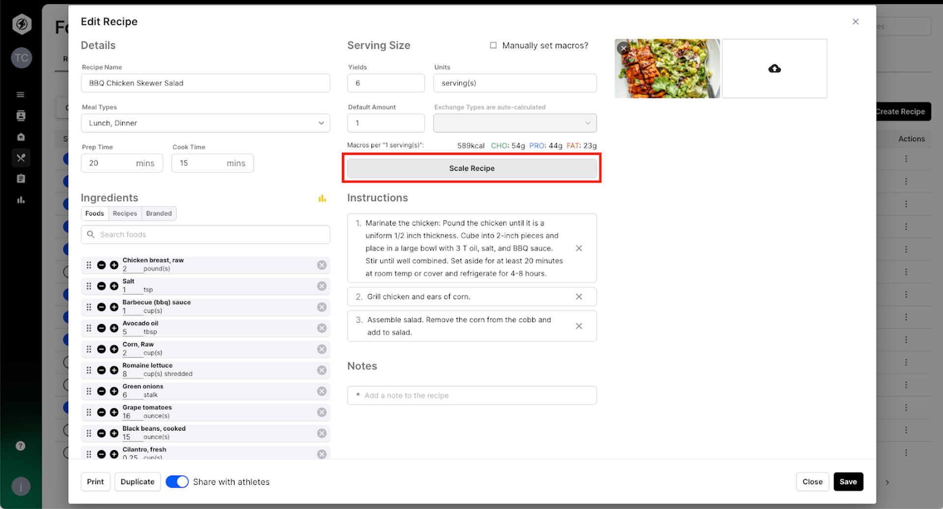 Edit a Recipe