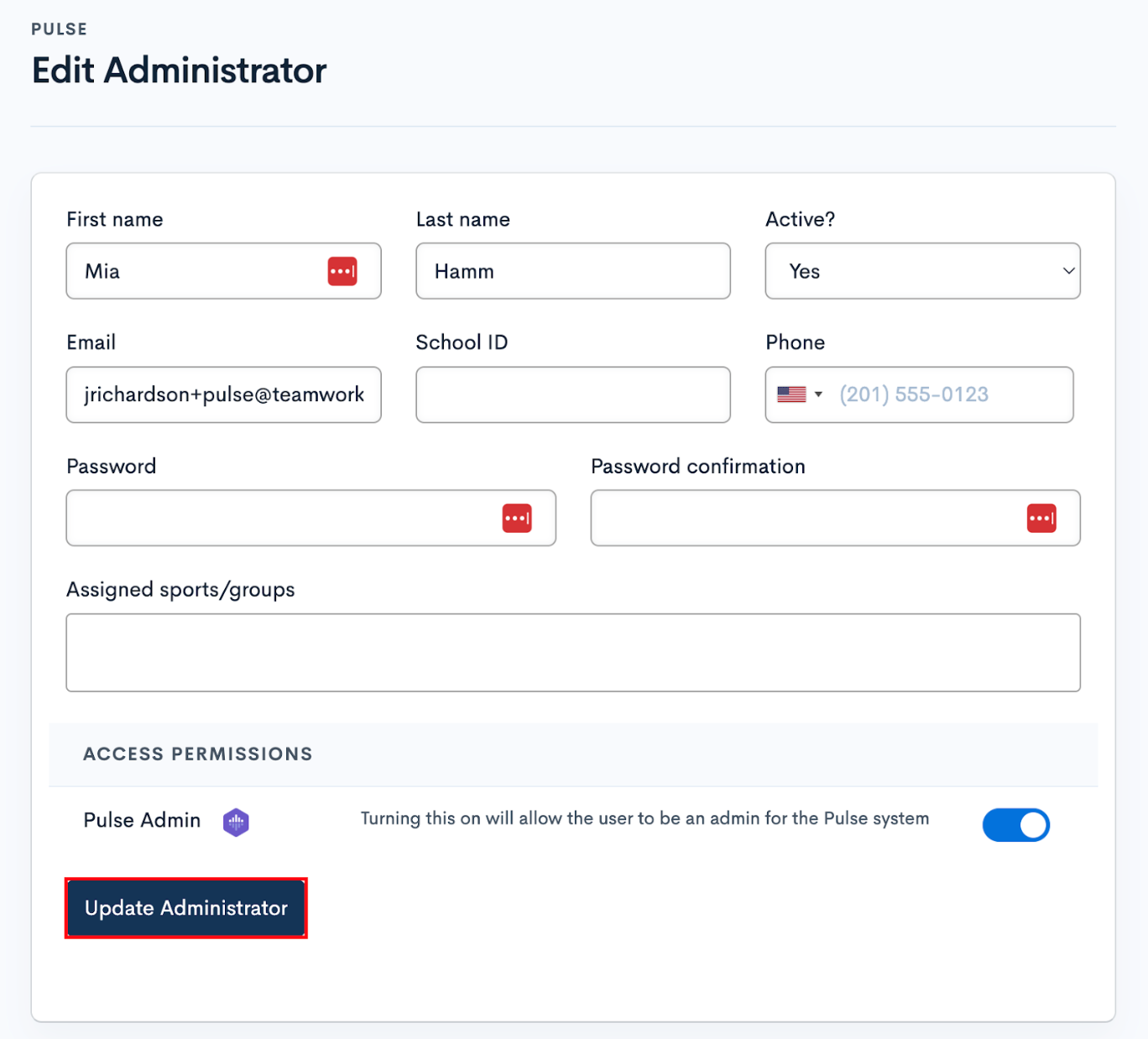 Edit User Information