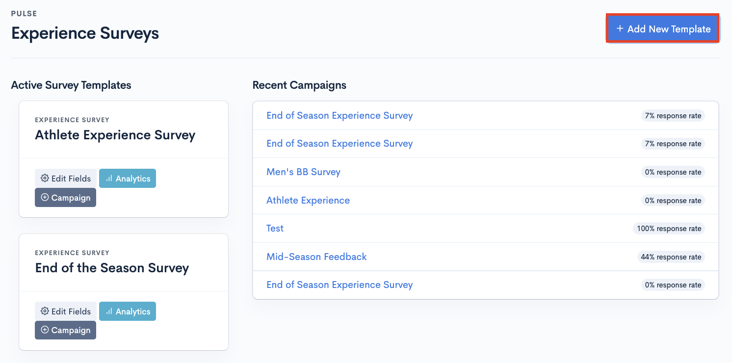 Experience Survey Templates