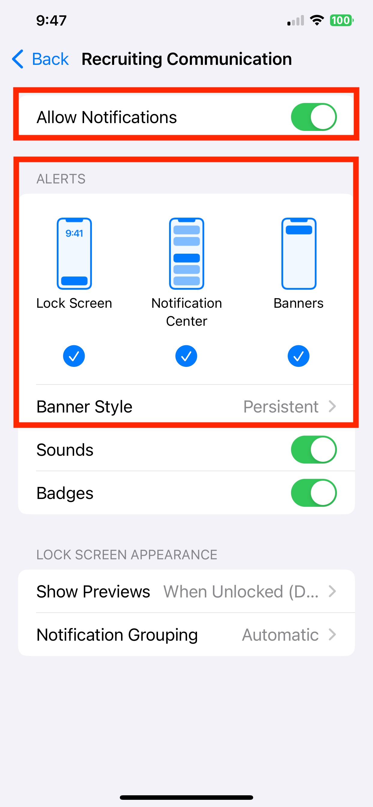 Configure Notification Settings