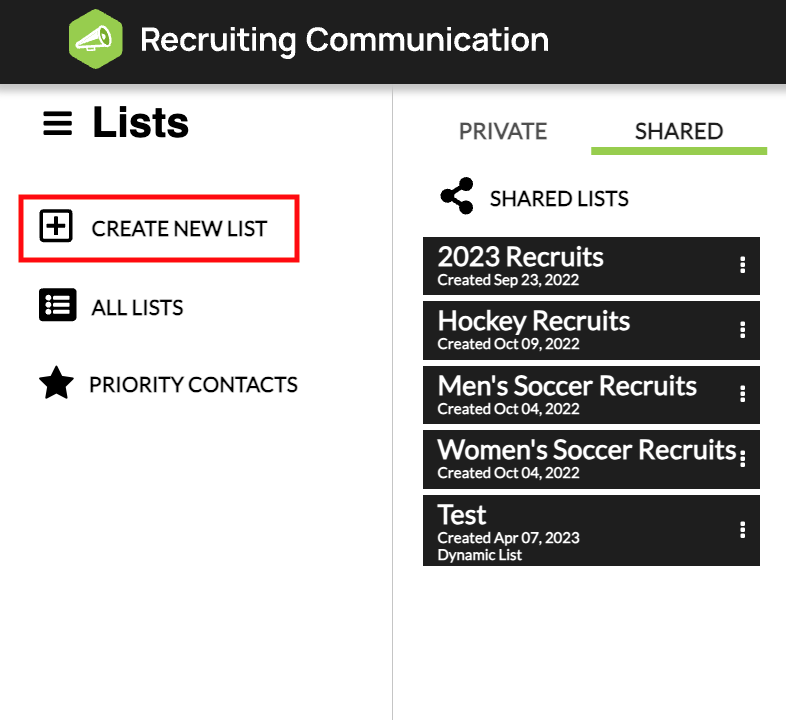 Create Lists
