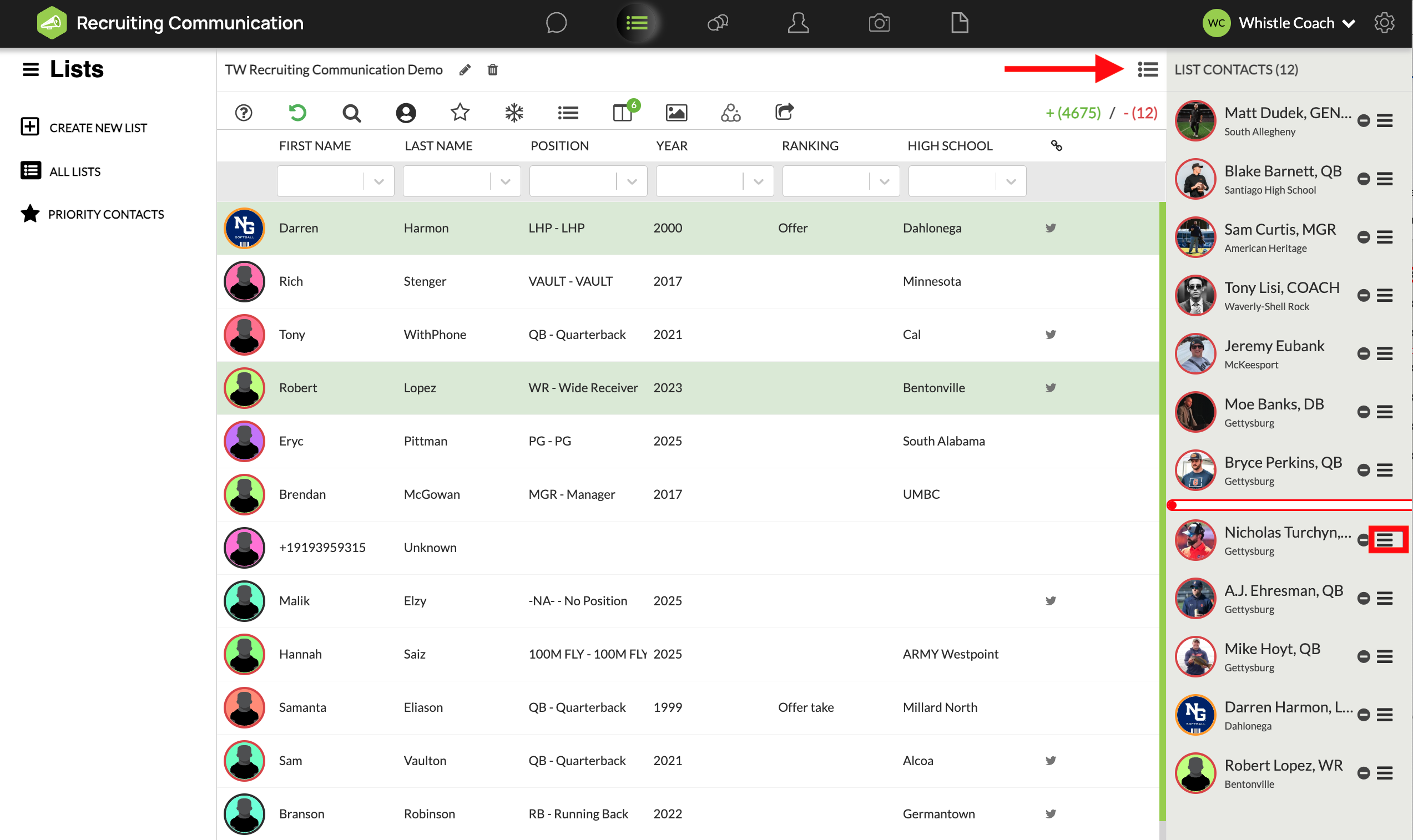 Manage Lists