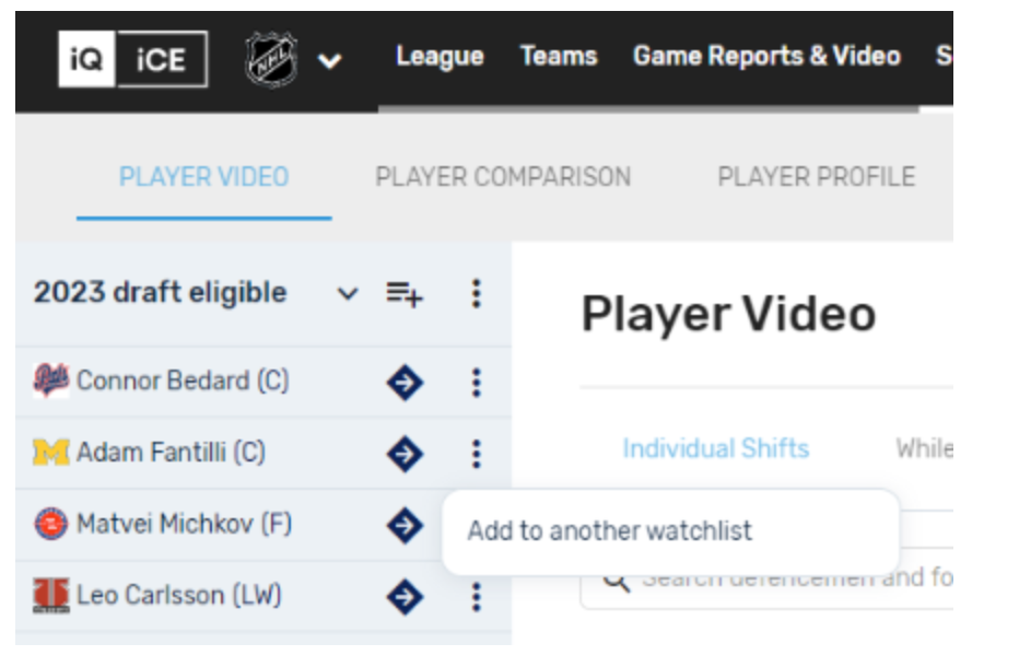 Scouting - Player Watchlists