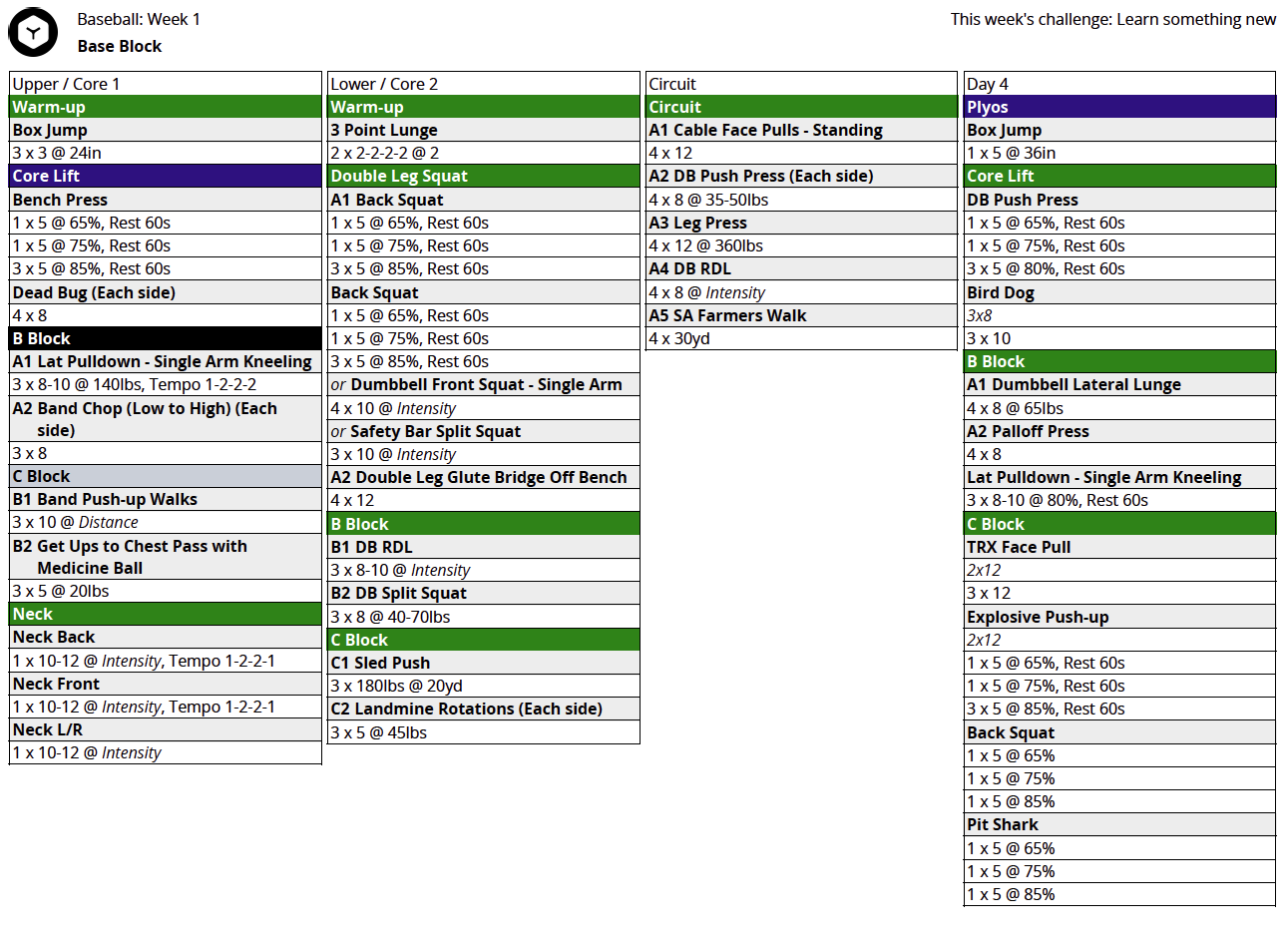 Print Workouts from the Planner