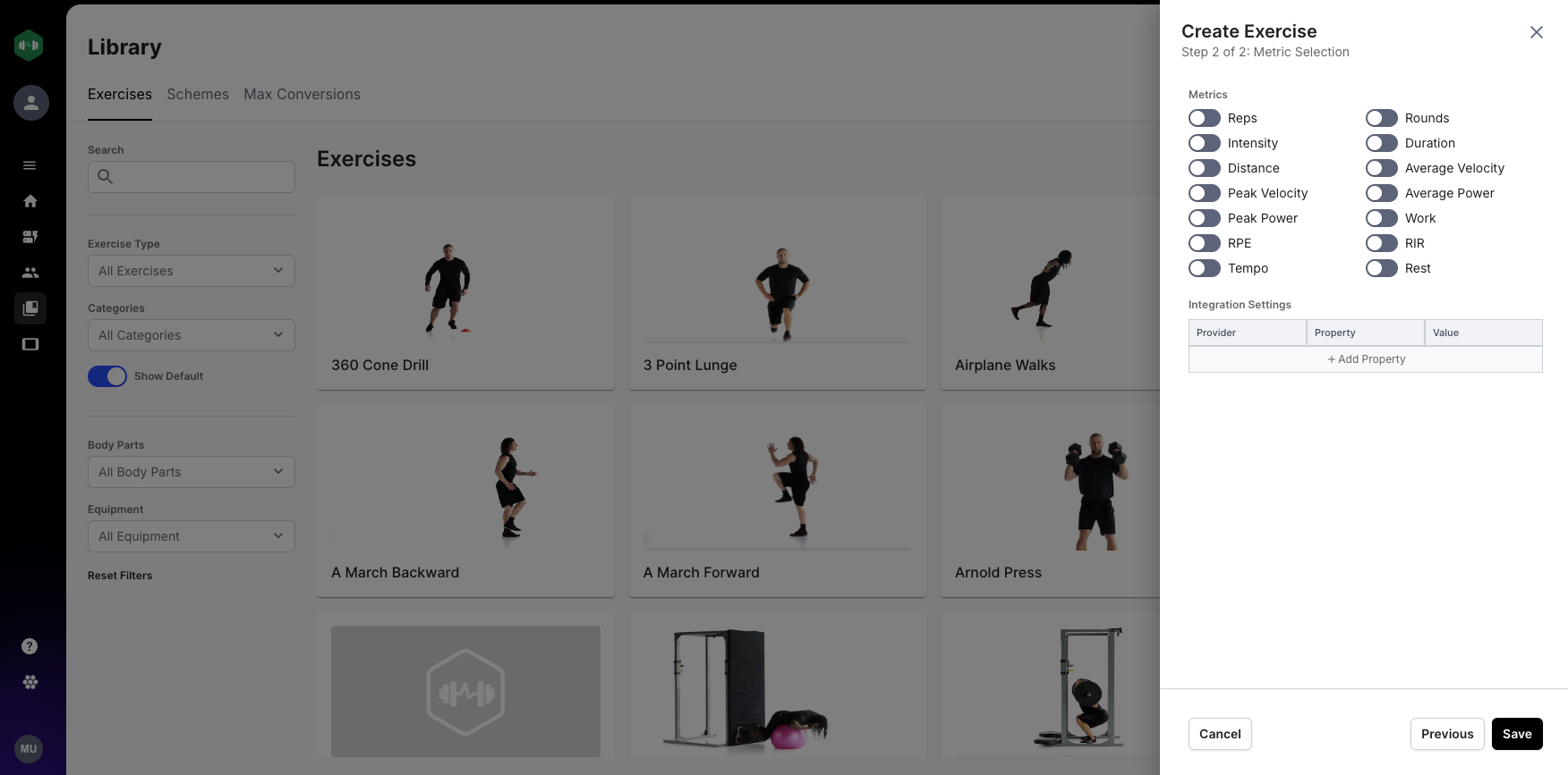 Add and Manage Exercises in the Library
