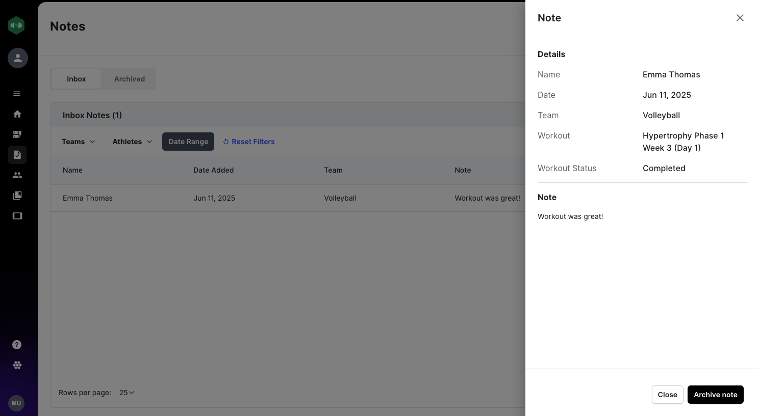 View and Manage Notes