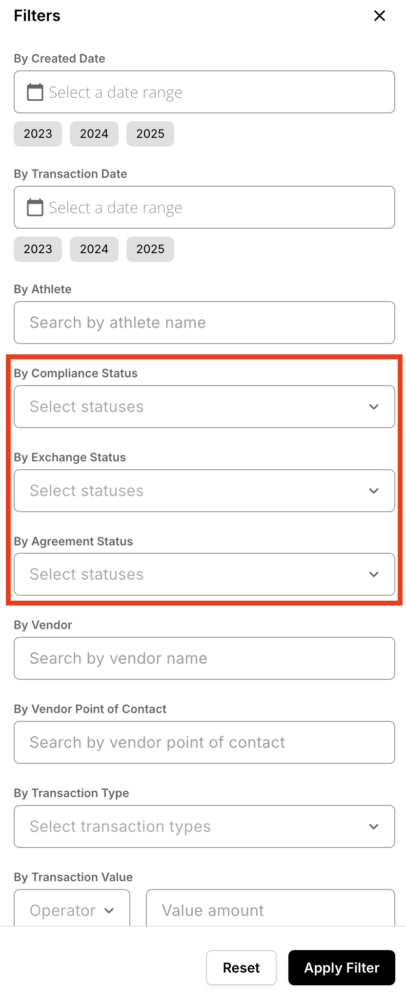 Transaction Status Definitions